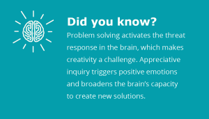 Our approach to Appreciative Inquiry involves engagement with our partners.